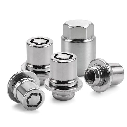 4PCS M12x1.5 Wheel Lock Lug Nuts Set w/Safety Lock Key OE# 00276-00900 | Fit for Avalon Camry Corolla Highlander Prius Sienna RAV4 and Lexus IS250 ES300 ES350 GS300 GS350, Anti-Theft Ended Lug Nuts in Kuwait
