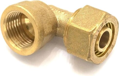 Fit PEX-AL-PEX Tube I.DxO.D 12x16mm - 1/2 "BSP أنثى الكوع تركيب الأنابيب النحاسية in Kuwait