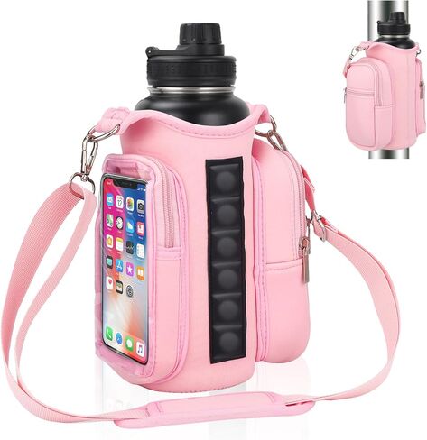 Magnetic Gym Bag Water Bottle Holder with Phone Pockets Shoulder Strap for Men Women in Kuwait