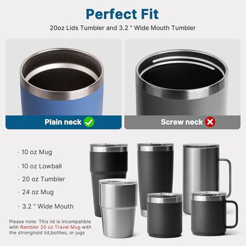Straw Lid Compatible with YETI Rambler 20 oz Tumbler, 16 oz Pint, 24 oz Mug and 25 oz Straw Mug, Spill Proof Tumbler Top Covers with Cleaning Brush, BPA Free (Teal) in Kuwait
