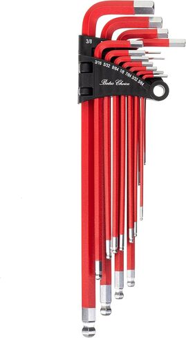 Bates- Long Allen Wrenches Sets, 13 Pack, 3.8" to 9" Length, SAE Hex Key Set (3/64" to 3/8"), Long Allen Wrench Set with Exrta Long Arm and Ball End for Precision, Mechanics, DIY, Home Repairs in Kuwait