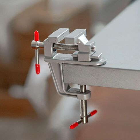 Multi-functional Aluminum Alloy Bench Vise, DIY Jewelry Electronics Workbench Mini Clamp, Manual Hand Tool, Metal Construction in Kuwait