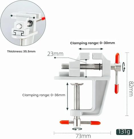 Multi-functional Aluminum Alloy Bench Vise, DIY Jewelry Electronics Workbench Mini Clamp, Manual Hand Tool, Metal Construction in Kuwait