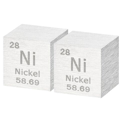 uxcell 2 Pcs Iron Cube, 0.39 Inch High Density Metal Element Cube Metal Density Cube for Chemical Elements Collection Science Education Experiment Application, Silver in Kuwait