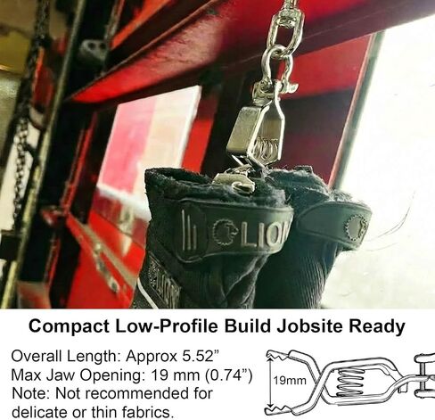 Metal Glove Clips, Heavy Duty Work Glove Holder | Strong Grip for Construction, Industrial, Tactical, Mechanics and Outdoor Use, 360° Swivel Snap Hook for Backpack in Kuwait