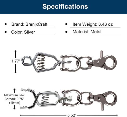 Metal Glove Clips, Heavy Duty Work Glove Holder | Strong Grip for Construction, Industrial, Tactical, Mechanics and Outdoor Use, 360° Swivel Snap Hook for Backpack in Kuwait