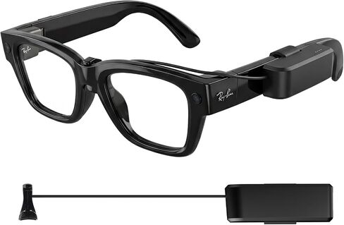 شاحن بطارية لشاشة RayBan Meta، شاحن محمول لملحقات نظارات Meta، بنك طاقة صغير يمكن ارتداؤه لعرض Meta in Kuwait
