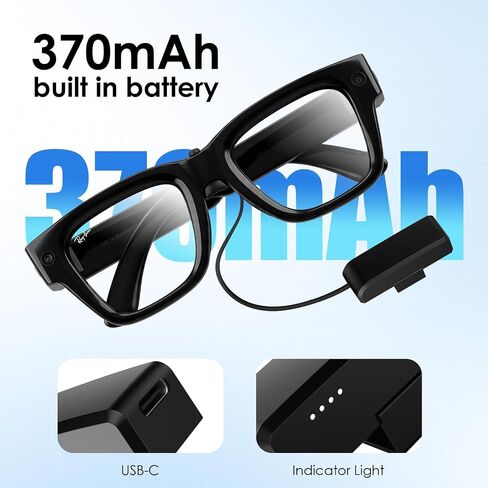شاحن بطارية لشاشة RayBan Meta، شاحن محمول لملحقات نظارات Meta، بنك طاقة صغير يمكن ارتداؤه لعرض Meta in Kuwait
