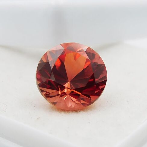 Genuine Round Ring Size Fire Orange Sapphire 3.75 Ct Certified Loose Gemstone in Kuwait