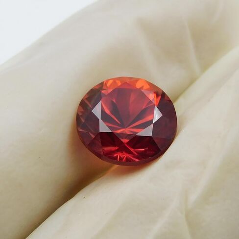 Genuine Round Ring Size Fire Orange Sapphire 3.75 Ct Certified Loose Gemstone in Kuwait
