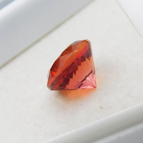 Genuine Round Ring Size Fire Orange Sapphire 3.75 Ct Certified Loose Gemstone in Kuwait