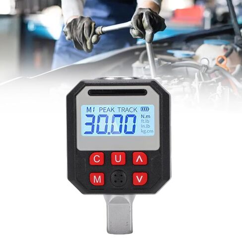 banapoy Digital Torque Adapter 1/2in Drive, 3 to 60Nm 2% Accuracy Torque Gauge Wrench Converter with Color LCD Screen, Socket, Screwdriver, 500 Data Storage in Kuwait