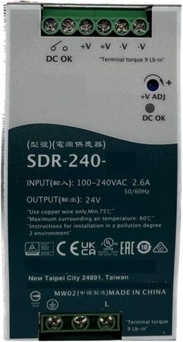 Switching Power Supply SDR-240-24 240W 24V 10A Rail in Kuwait