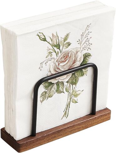 Napkin Holder for Table, Standing Napkin Dispenser for Farmhouse Cocktail Picnic Bar Rustic Wood Holders for Paper Mail Bills Suitable for All Dining Room Decors (Napkin holder) in Kuwait