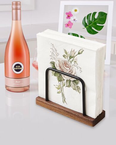 Napkin Holder for Table, Standing Napkin Dispenser for Farmhouse Cocktail Picnic Bar Rustic Wood Holders for Paper Mail Bills Suitable for All Dining Room Decors (Napkin holder) in Kuwait