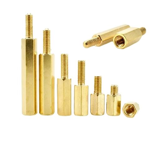 100Pcs M2 M2.5 M3 M4 Male-Female Hex Brass Motherboard Standoff Hexagonal PCB Support Rack Stud Mount Column Spacing Screw Bolt(3mm) in Kuwait