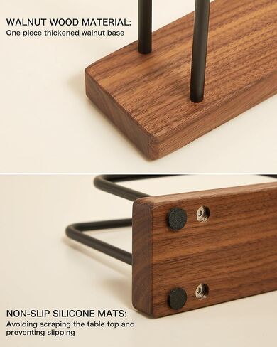 Napkin Holder for Table, Standing Napkin Dispenser for Farmhouse Cocktail Picnic Bar Rustic Wood Holders for Paper Mail Bills Suitable for All Dining Room Decors (Napkin holder) in Kuwait