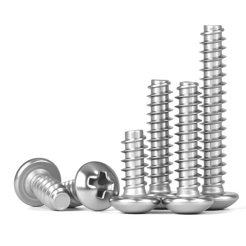 304 Stainless Steel Cross Round Pan Head with Washer Pad Collar Self-Tapping Wood Screw Phillips Screws M1.2 M1.4 M1.7 M2 M2.3-M5(10mm) in Kuwait