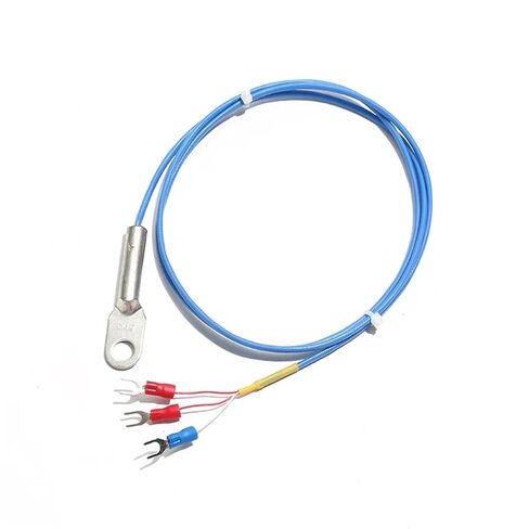 1PC PT1000 Surface Mount RTD Temperature Sensor 8.5mm Hole Cold Press End Probe Patch Type 1M 2M 3 Meters 4M 5M 3-Wire Insulated Fork in Saudi Arabia