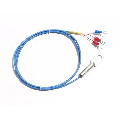 1PC PT1000 Surface Mount RTD Temperature Sensor 8.5mm Hole Cold Press End Probe Patch Type 1M 2M 3 Meters 4M 5M 3-Wire Insulated Fork in Saudi Arabia