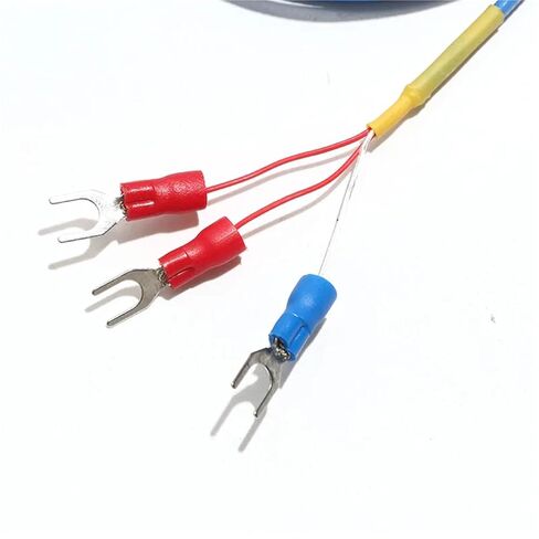 1PC PT1000 Surface Mount RTD Temperature Sensor 8.5mm Hole Cold Press End Probe Patch Type 1M 2M 3 Meters 4M 5M 3-Wire Insulated Fork in Saudi Arabia