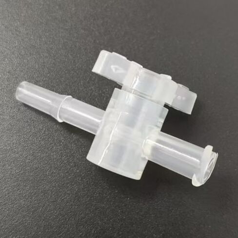 2-Way Stopcock Valve - Female to Barbed Connections - 20-Pack Stopcock for Laboratory, Food Machinery(Black) in Kuwait