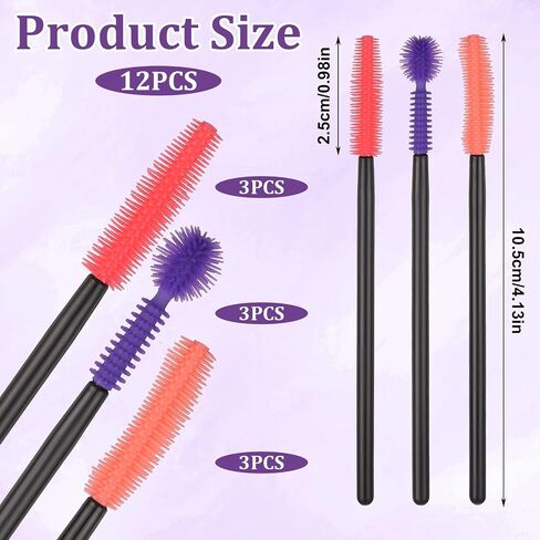12 Pcs Silicone Nook and Cranny Brush Crevice Cleaning Brushes 3 Styles Sewing Machine Cleaning Brushes Tiny Brush for Sewing Machine, Keyboard, Small Spaces, Orange Purple Red in Kuwait