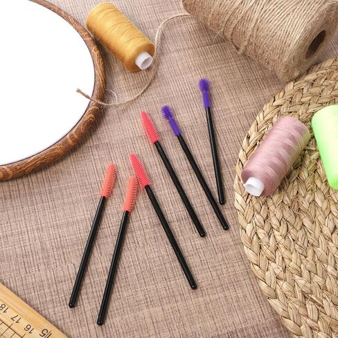 12 Pcs Silicone Nook and Cranny Brush Crevice Cleaning Brushes 3 Styles Sewing Machine Cleaning Brushes Tiny Brush for Sewing Machine, Keyboard, Small Spaces, Orange Purple Red in Kuwait