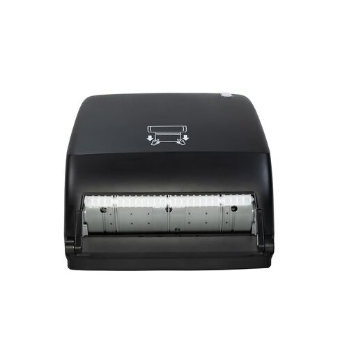 San Jamar Timeless Hands-Free Mechanical Paper Towel Dispenser, Black, Commercial Grade, Universal Roll Compatibility, Touchless Operation, for Bathrooms and Kitchens in Kuwait