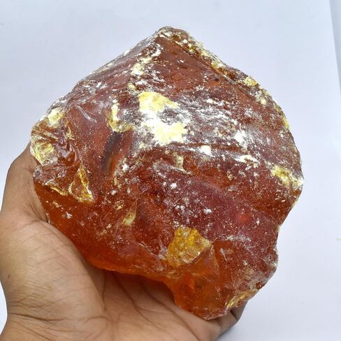 Natural CERTIFIED 85.5 Ct Raw Amber Orange Uncut Rough Vintage Gemstone in Kuwait