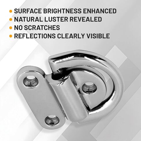 4 Pack Marine Grade Stainless Steel Folding Pad Eye, 316 Stainless Steel Polishing Rustproof D Rings Deck for Marine Yacht in Kuwait