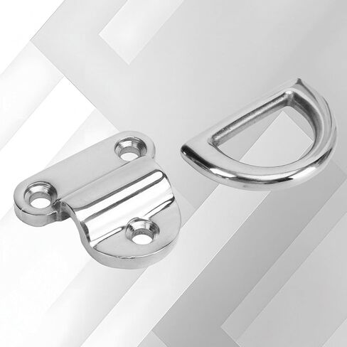 4 Pack Marine Grade Stainless Steel Folding Pad Eye, 316 Stainless Steel Polishing Rustproof D Rings Deck for Marine Yacht in Kuwait