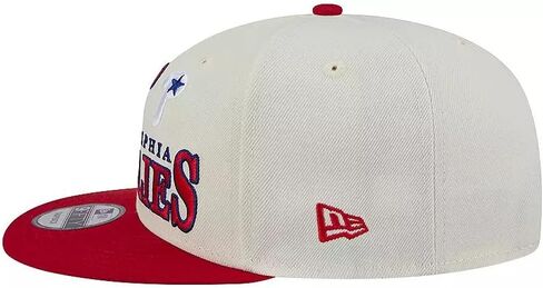 New Era Philadelphia Phillies Men's White Adjustable Archive 9FIFTY Snapback Cap - MLB Flat Bill Structured Baseball Hat in Kuwait