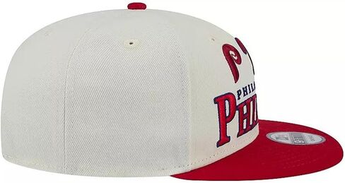 New Era Philadelphia Phillies Men's White Adjustable Archive 9FIFTY Snapback Cap - MLB Flat Bill Structured Baseball Hat in Kuwait