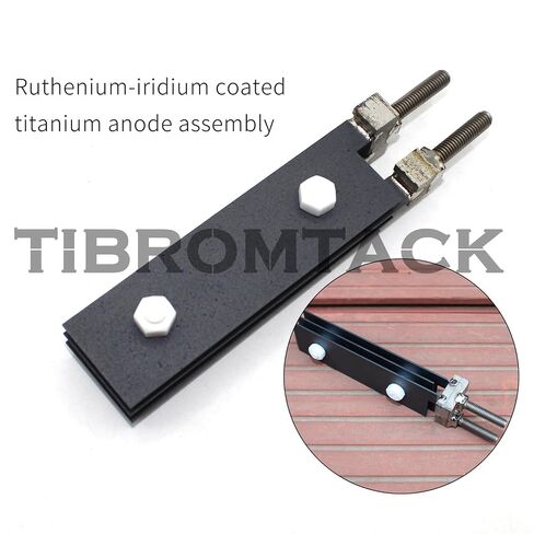 Titanium Electrodes MMO Ru-Ir Anode Plates Salt Chlorine Generator, 3 Titanium Anode Plates with Ruthenium-Iridium Coating for Swimming Pool Cleaning and Fruit Vegetable Machine in Kuwait