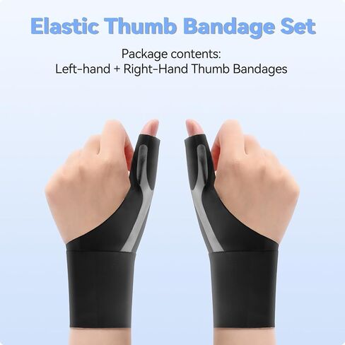 Thumb Wrist Brace 1 Pair for Arthritis Pain Relief, Thumb Spica Splint for Carpal Tunnel, De Quervain’s Tenosynovitis & Tendinitis and TFCC, Lightweight Copper Compression Stabilizer Support for Men Women Left Right Hand（M, Black） in Kuwait