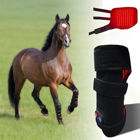 Red Light Therapy Wrap for Horse Legs, Wearable 660nm＆850nm Infrared Light Therapy Horses Boot, for Equine Muscle Recovery Right Leg in Kuwait