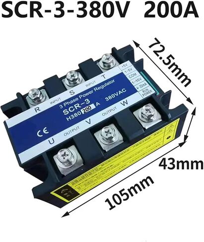 380V 200A SCR-200AThree Phase Voltage Regulator Power Controller Module 4-20mA 1-5V in Kuwait