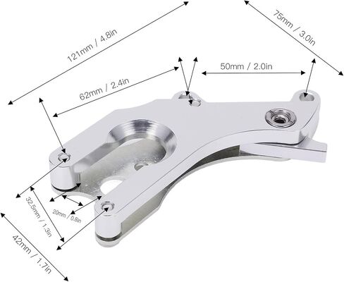 Disc Brake Adapter for Road Bike, Easy Installation Disc Brake Conversion Kit, Silver Seat Mount for Cyclists, Commuters, and Touring Enthusiasts in Kuwait