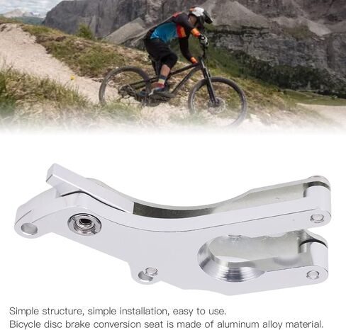 Disc Brake Adapter for Road Bike, Easy Installation Disc Brake Conversion Kit, Silver Seat Mount for Cyclists, Commuters, and Touring Enthusiasts in Kuwait