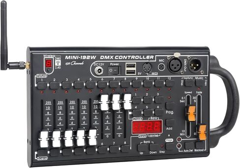 جهاز التحكم في إضاءة المسرح DMX512، وحدة تحكم احترافية ذات 192 قناة لحفلة DJ KTV، نظام التحكم اللاسلكي في الإضاءة in Kuwait