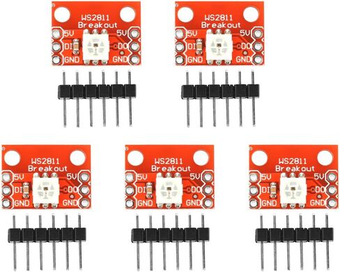 وحدة تحكم RGB LED، IC مدمجة عالية السطوع، لوحة اندلاع LED 5050 RGB، 5 قطع تحكم مستقل في الألوان في السلسلة، للديكور المنزلي، وإعداد الألعاب، وإضاءة الحفلات، وداخل السيارة in Kuwait