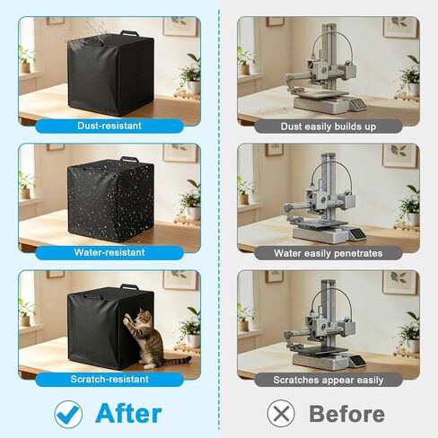 غطاء الطابعة ثلاثية الأبعاد المقاوم للغبار من EEEKit: متوافق مع Flashforge Adventurer 5M | غطاء غبار للطابعة ثلاثية الأبعاد من نسيج النايلون 600D - غطاء واقي للطابعة ثلاثية الأبعاد مع حقيبة تخزين - يحمي من الغبار وشعر الحيوانات الأليفة in Kuwait