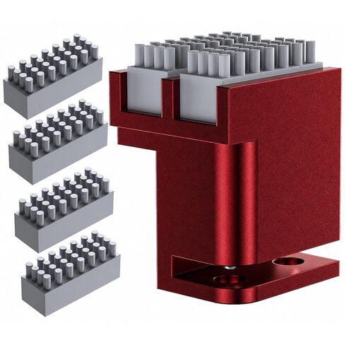 طقم ممسحة فوهة ألومنيوم CNC لمختبر Bambu P1S/P1P/X1C/X1/X1E، ترقية فرشاة تنظيف فوهة الطابعة ثلاثية الأبعاد مع وضع الكرة الفولاذية ذات المشبك التلقائي، تثبيت بدون أدوات و6 فرش سيليكون in Kuwait