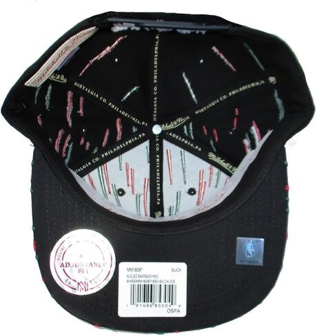 قبعة Mitchell & Ness Seattle Supersonics Sonics Nucleo Burst Snapback قابلة للتعديل - أسود in Kuwait