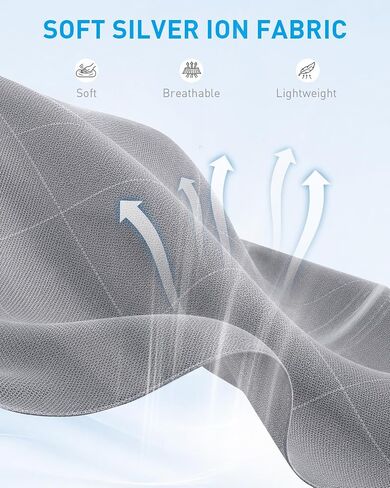 لفة قماش قابلة للطي ماصة للرطوبة ومملوءة بالفضة مقاس 25.4 سم × 35.56 سم، بطانة ملابس ناعمة قابلة للتنفس وغير ملتصقة قابلة للقص للتحكم في الرطوبة والاحتكاك، أسفل الثدي، وطيات البطن والفخذ in Kuwait