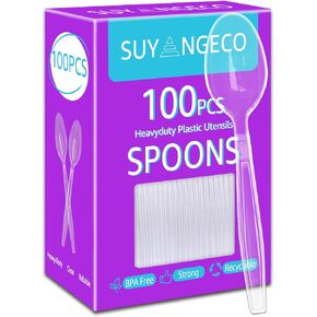 [400 Count] Heavy Duty Clear Plastic Forks Disposable Plastic Fork Bulk Utensils Reusable Cutlery Set Thick Plasticware Silverware for Party,Every Day Use,Picnic,Camping,Wedding,Barbecues in Saudi Arabia