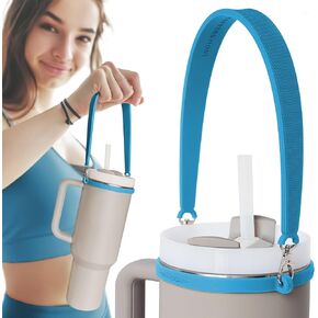 Pilotfish Water Bottle Strap - Heavy Duty Silicone Handle for Bottles with Removable Clips | Fits Most Bottle Sizes, Dishwasher Safe in Saudi Arabia