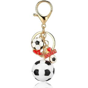 Funny Soccer Keychain Soccer Gifts Key Chain Football Keychain Backpacks Charm Keychains Hanging Bag Key Ring Sports Ball Keyrings Cute Soccers Ball Keyring for Men Women in Saudi Arabia