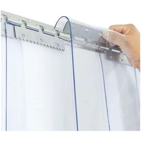Clear Plastic Door Curtain, PVC Door Curtain Kit,Clear PVC Strip Curtain for Garage and Animal Room Partition,（Clear,310W x 135H cm） in Kuwait